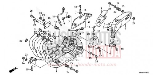 SILENCIEUX D'ECHAPPEMENT CB600FD de 2013